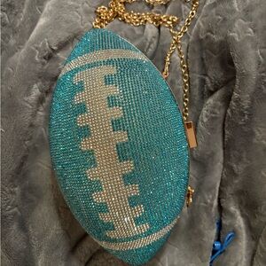 Bling Rhinestone crystal football bag